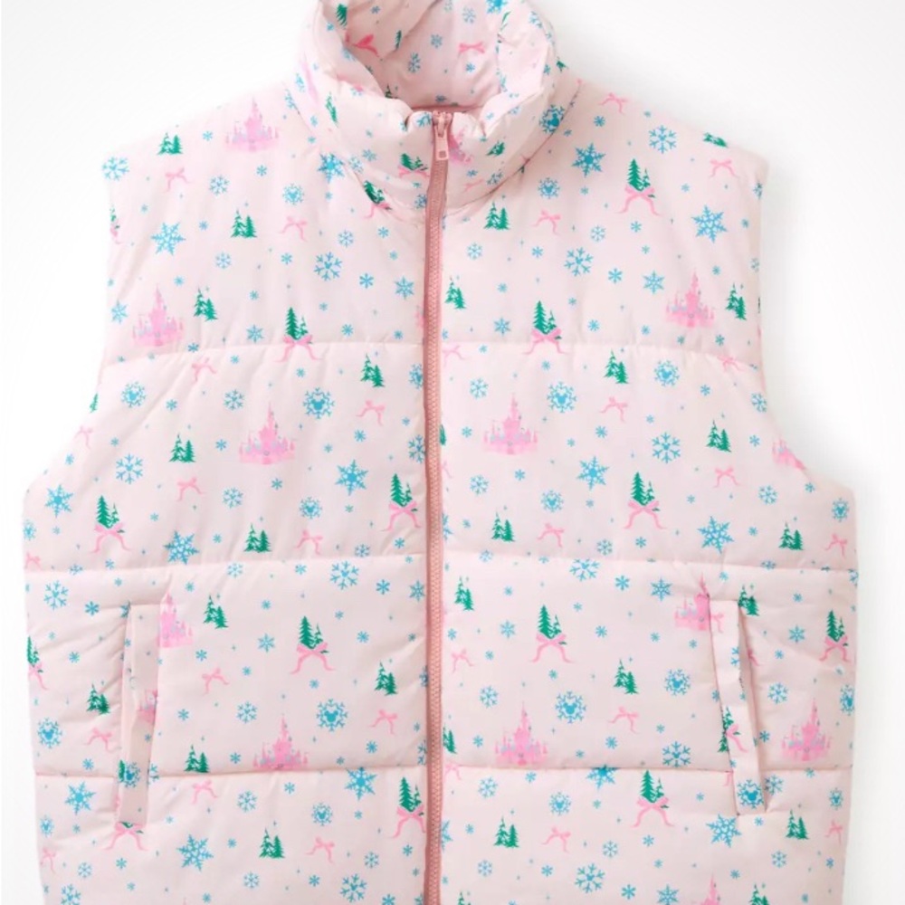 Disney Pink Winter Puffer Vest